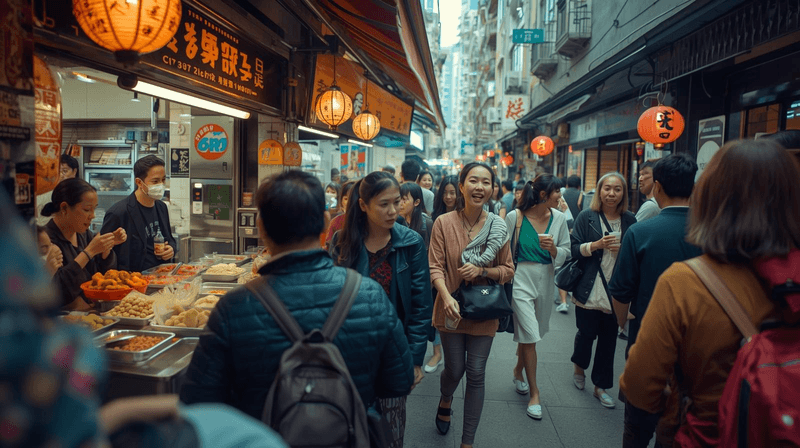 El mejor tour gastronómico en grupo pequeño por Tin Hau con guía